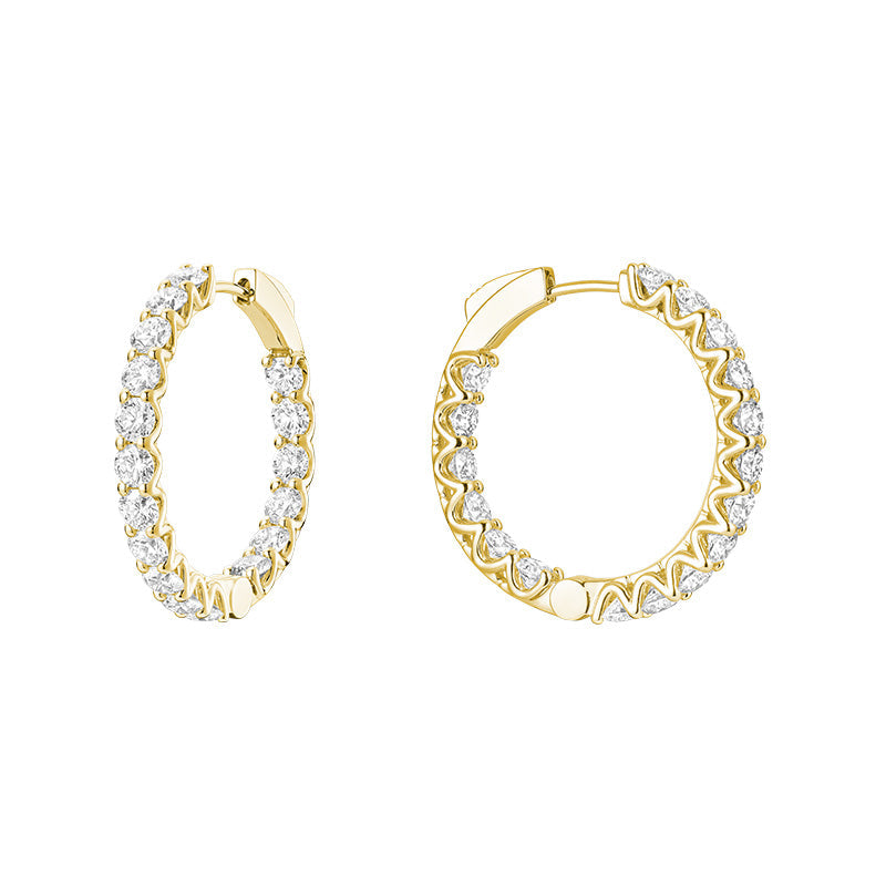 Lab Grown Diamond Hoop Earrings 5.71ct - Thenetjeweler