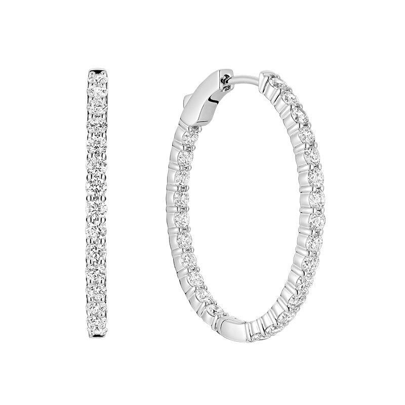 Lab Grown Diamond hoop Earrings 2.26CT - Thenetjeweler