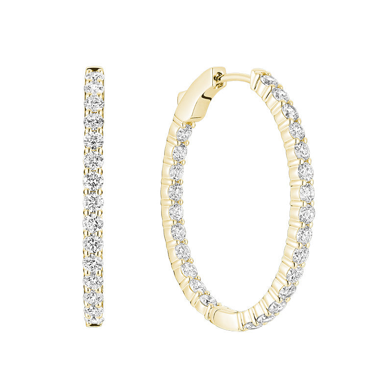 Lab Grown Diamond hoop Earrings 2.26CT - Thenetjeweler