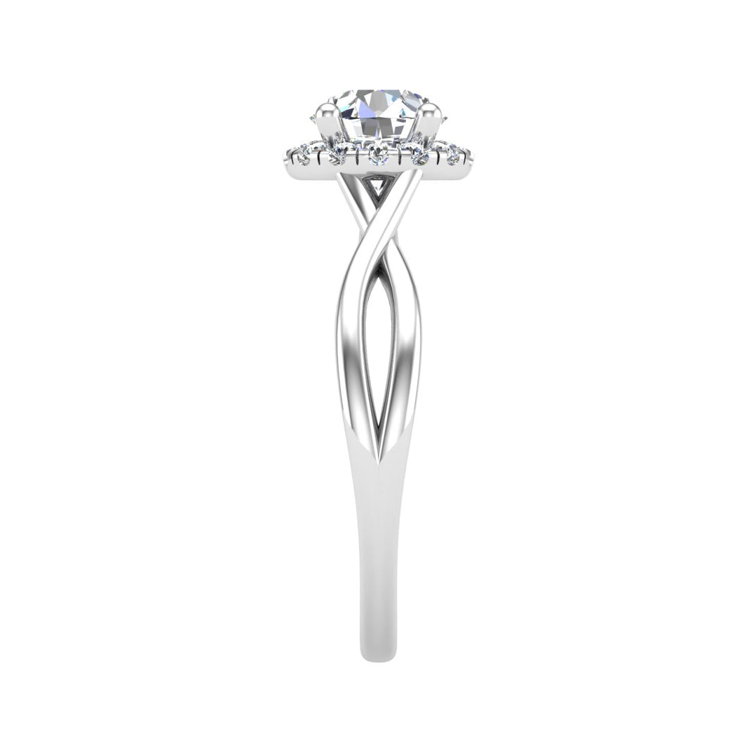 Lily Halo Engagement Ring Thenetjeweler