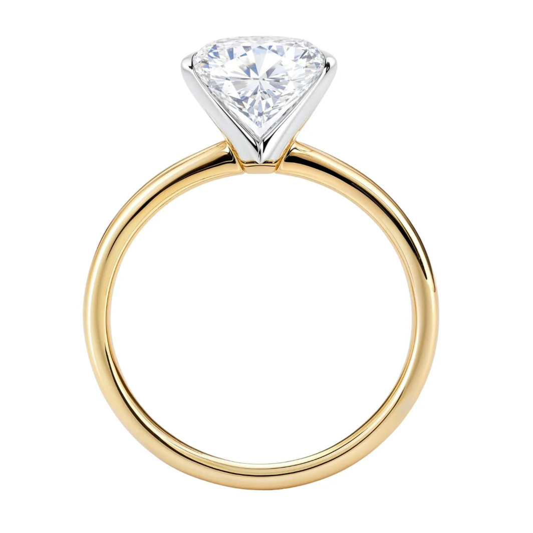 Oval Lab Grown Diamond Solitaire Ring in 18K Yellow Gold - Thenetjeweler