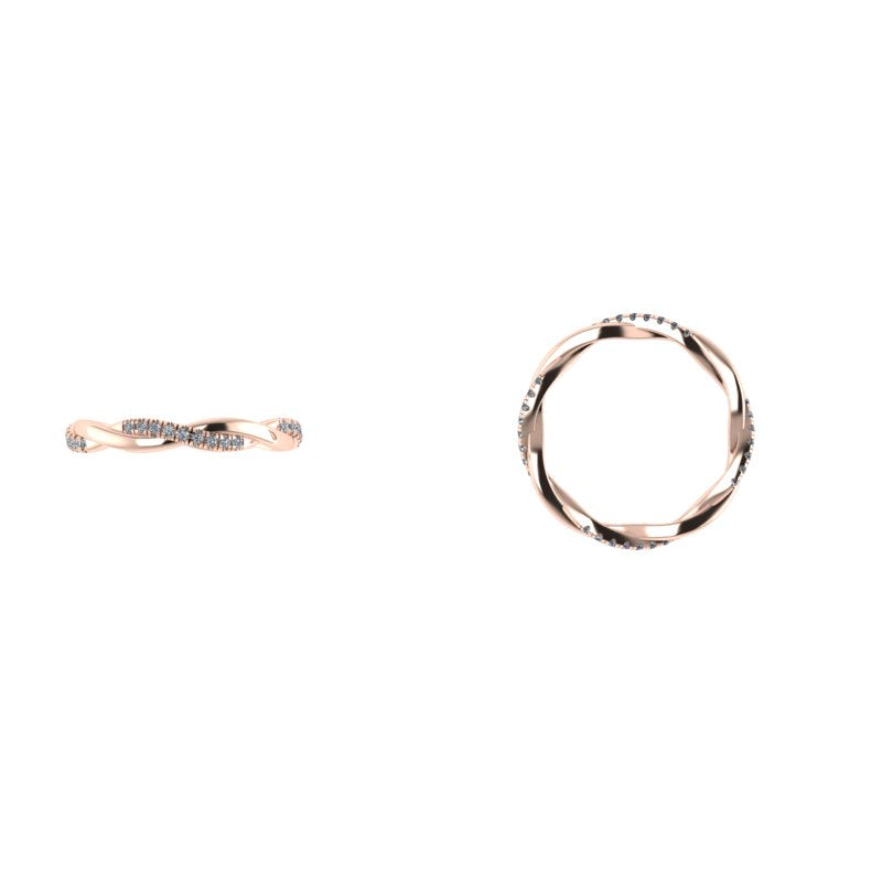 Delicate Twisted Diamond Ring - Thenetjeweler