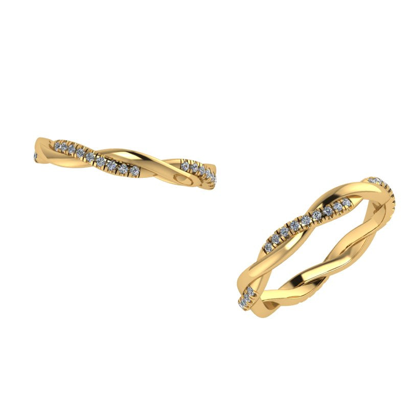 Delicate Twisted Diamond Ring - Thenetjeweler