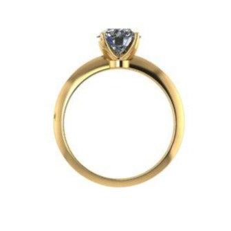 4-prong Round Diamond Solitaire Engagement Ring - Thenetjeweler