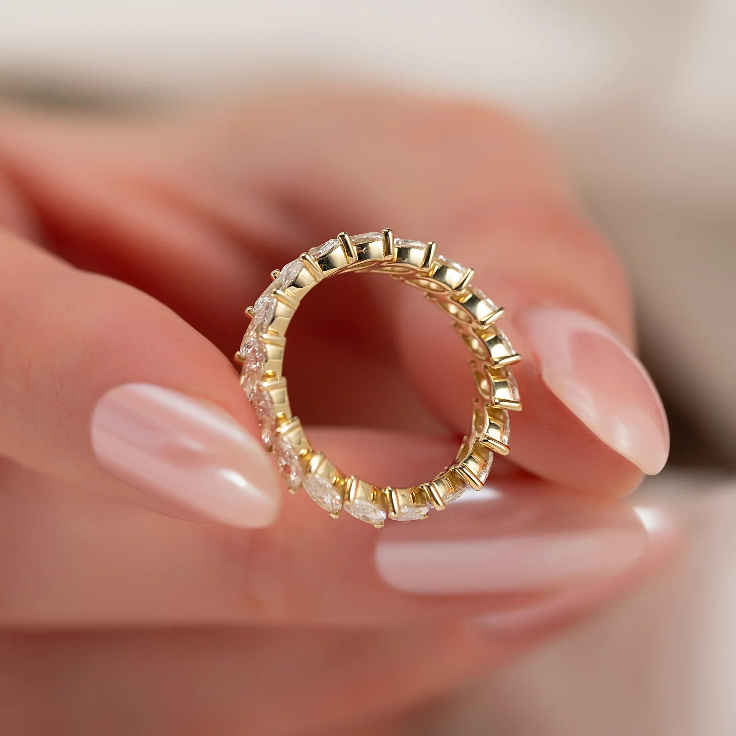  Slanted Marquise Eternity Ring 14k Yellow Gold 3 0 003