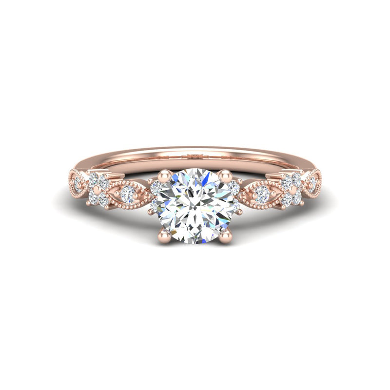 Floral Diamond Engagement Ring 1.30 ct. tw Thenetjeweler by Importex