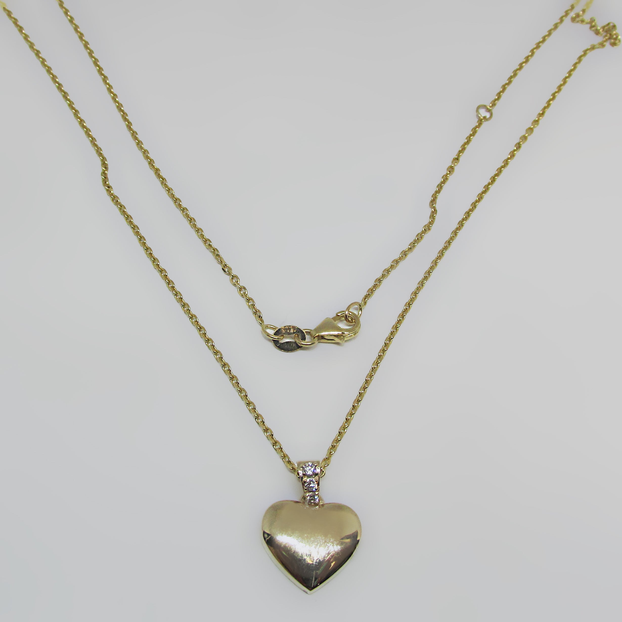 Heart Cremation Pendant 14k Gold with Diamonds  - Thenetjeweler