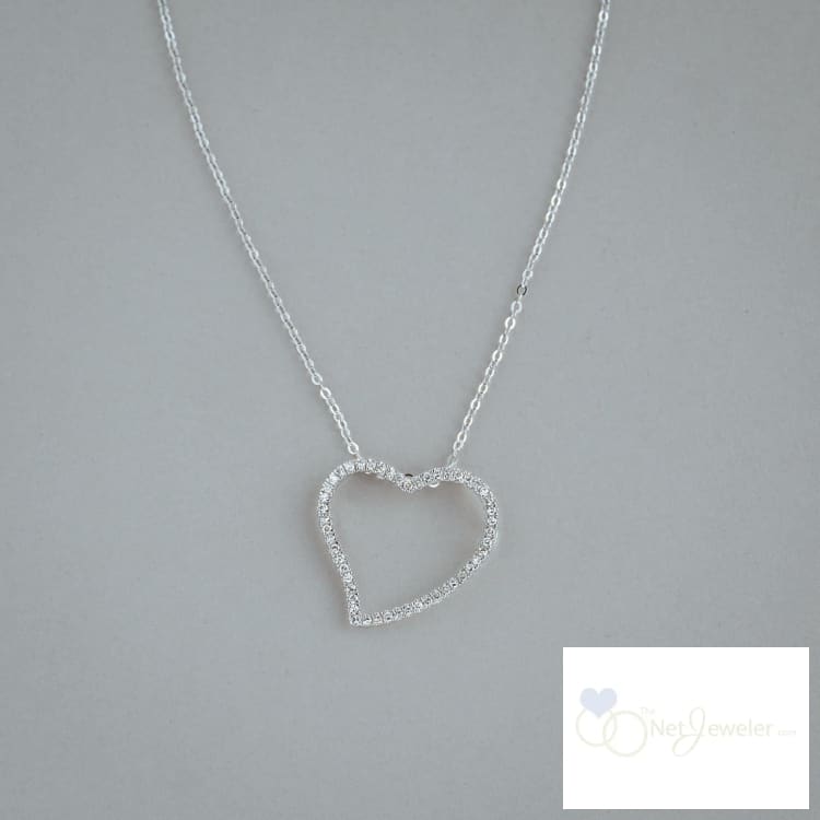 Asymmetrical Diamond Heart Pendant-RNB Jewellery