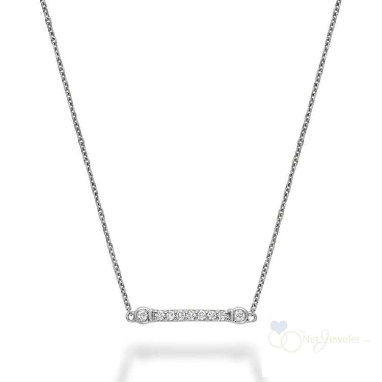 Bar Bezel Diamond Necklace-RNB Jewellery