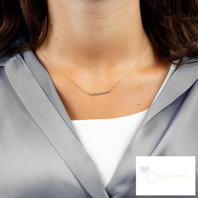 Bar Diamond Necklace-RNB Jewellery