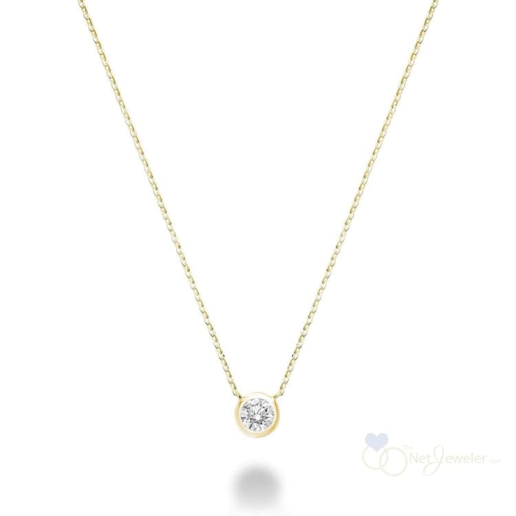 Bezel Set Diamond Necklace-RNB Jewellery