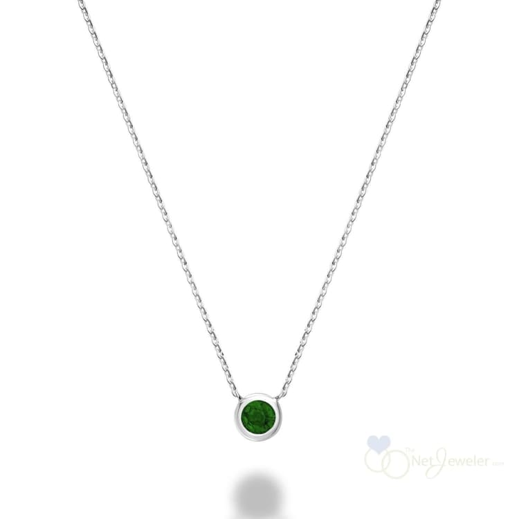 Bezel Set Precious Stone Necklace-RNB Jewellery