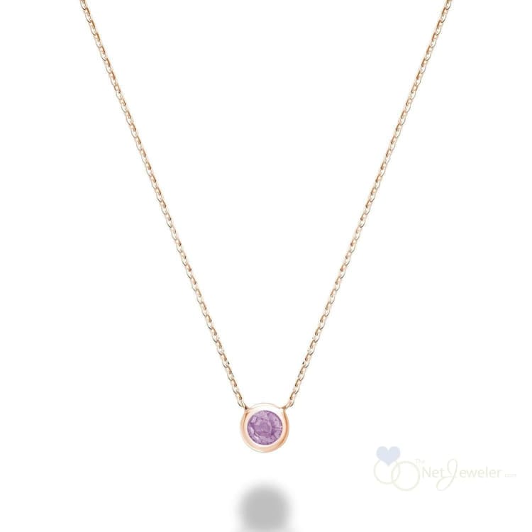 Bezel Set Precious Stone Necklace-RNB Jewellery
