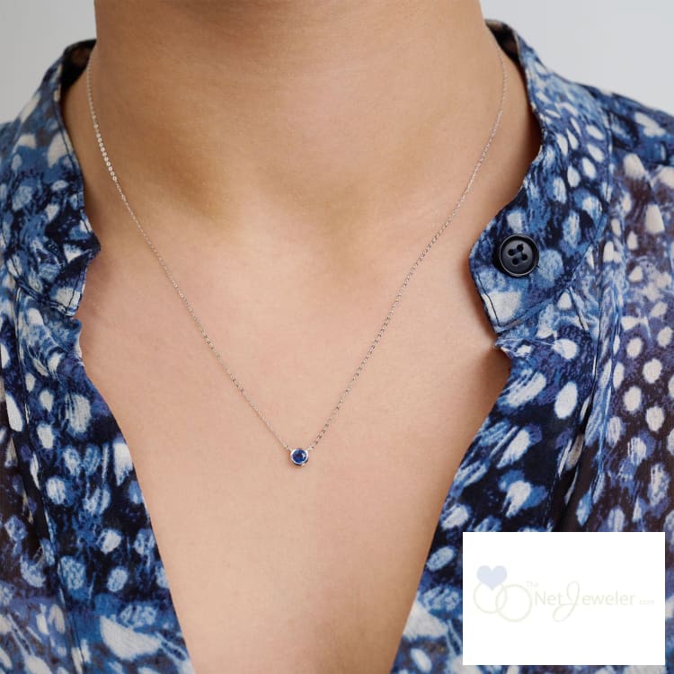 Bezel Set Precious Stone Necklace-RNB Jewellery