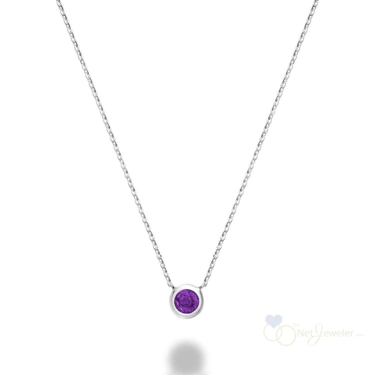 Bezel Set Precious Stone Necklace-RNB Jewellery