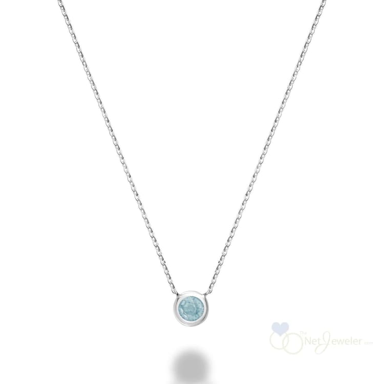 Bezel Set Precious Stone Necklace-RNB Jewellery