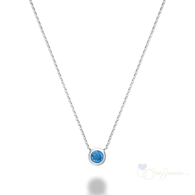 Bezel Set Precious Stone Necklace-RNB Jewellery