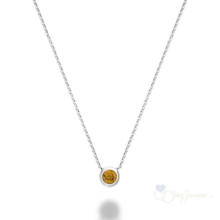 Bezel Set Precious Stone Necklace-RNB Jewellery
