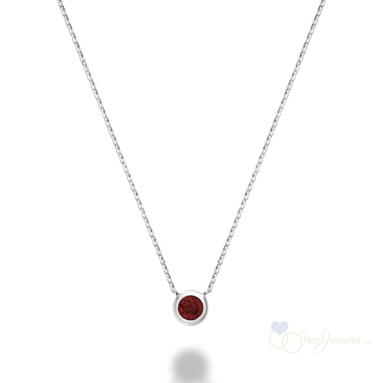 Bezel Set Precious Stone Necklace-RNB Jewellery