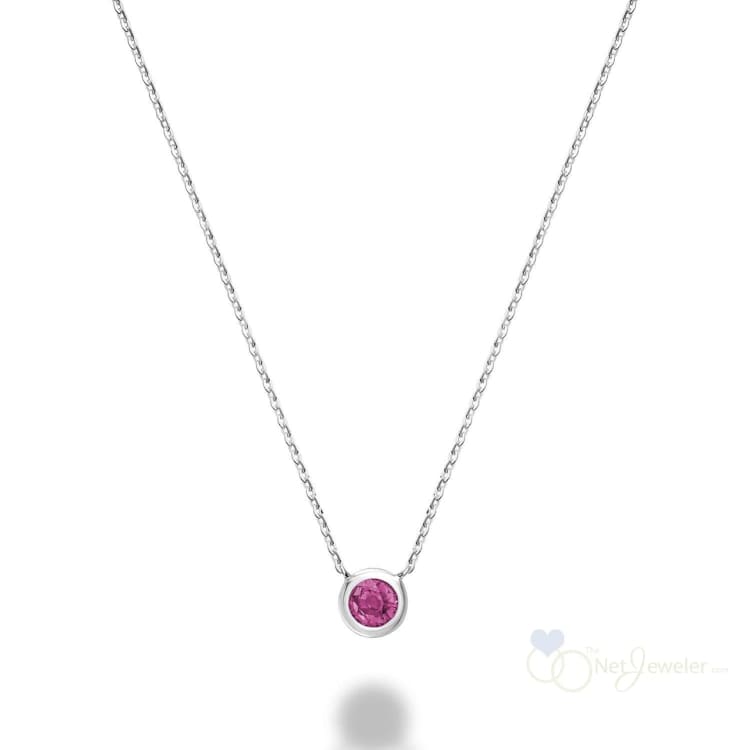 Bezel Set Precious Stone Necklace-RNB Jewellery