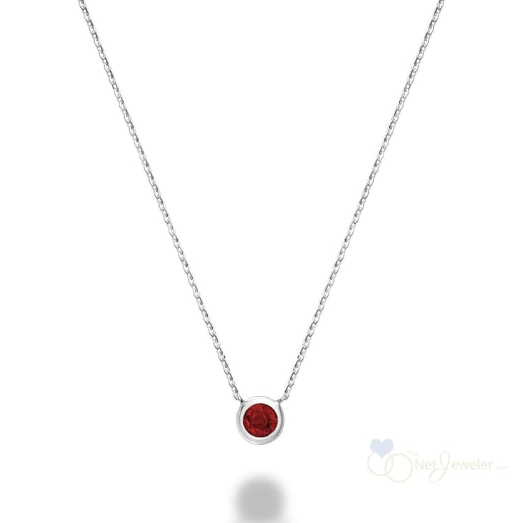 Bezel Set Precious Stone Necklace-RNB Jewellery