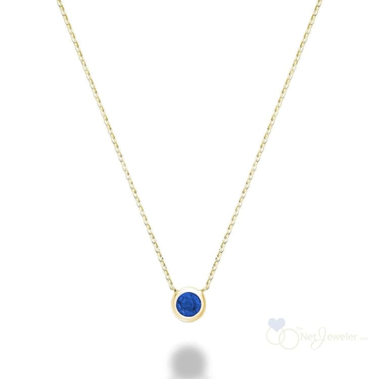Bezel Set Precious Stone Necklace-RNB Jewellery
