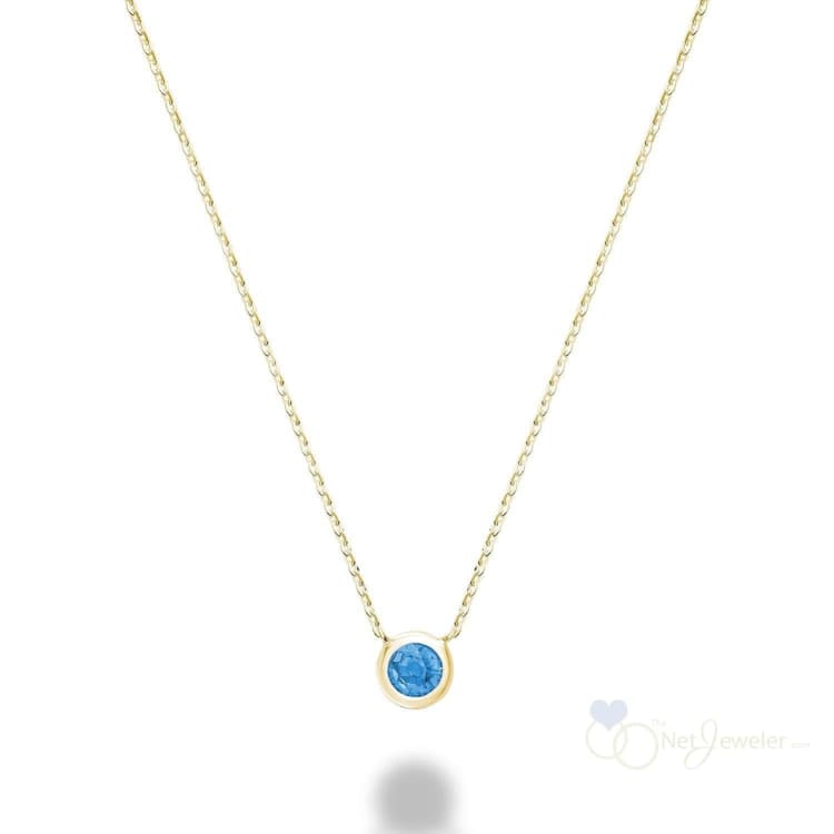 Bezel Set Precious Stone Necklace-RNB Jewellery