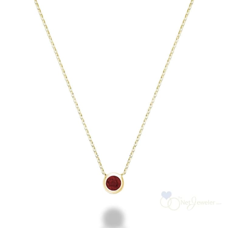Bezel Set Precious Stone Necklace-RNB Jewellery