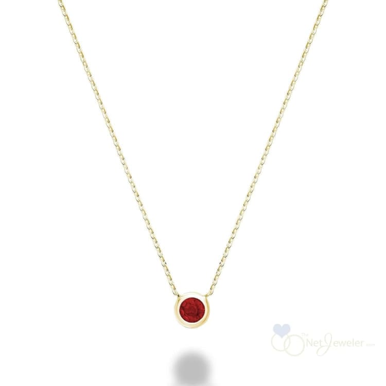 Bezel Set Precious Stone Necklace-RNB Jewellery