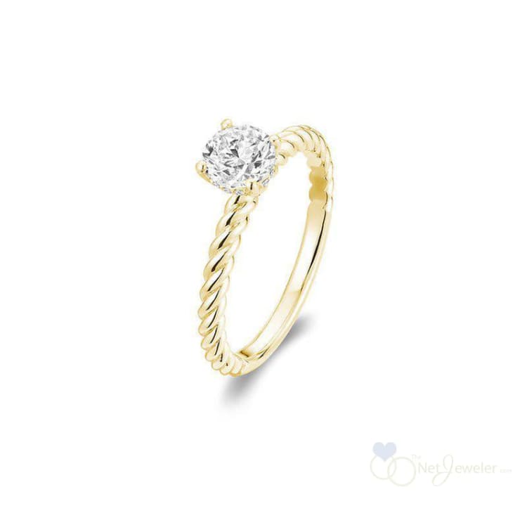 Braded Bridal Diamond Ring Round-RNB Jewellery