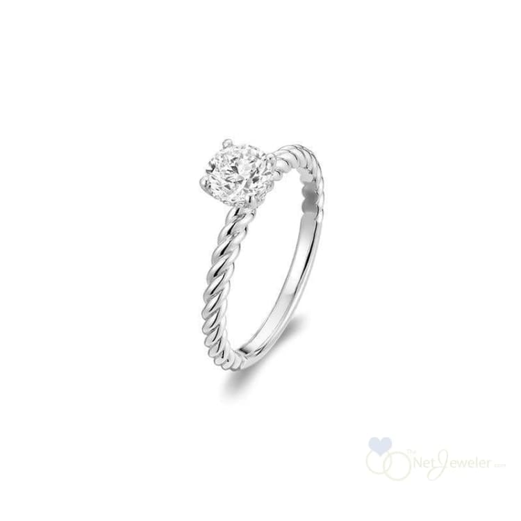 Braded Bridal Diamond Ring Round-RNB Jewellery