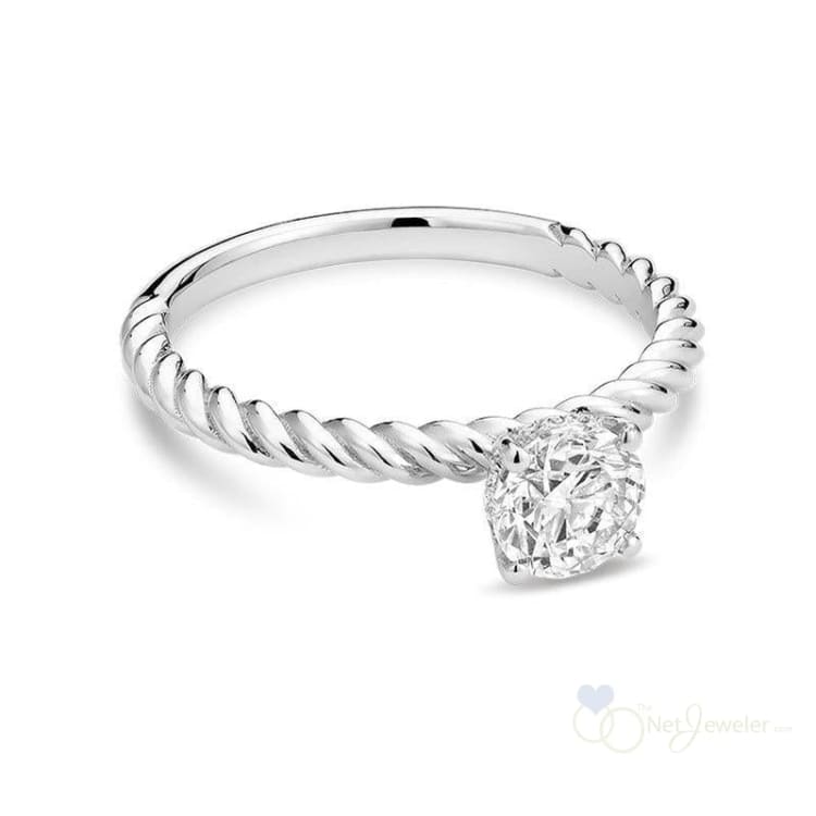 Braded Bridal Diamond Ring Round-RNB Jewellery