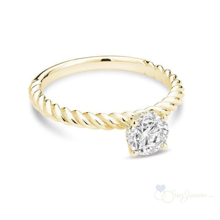 Braded Bridal Diamond Ring Round-RNB Jewellery