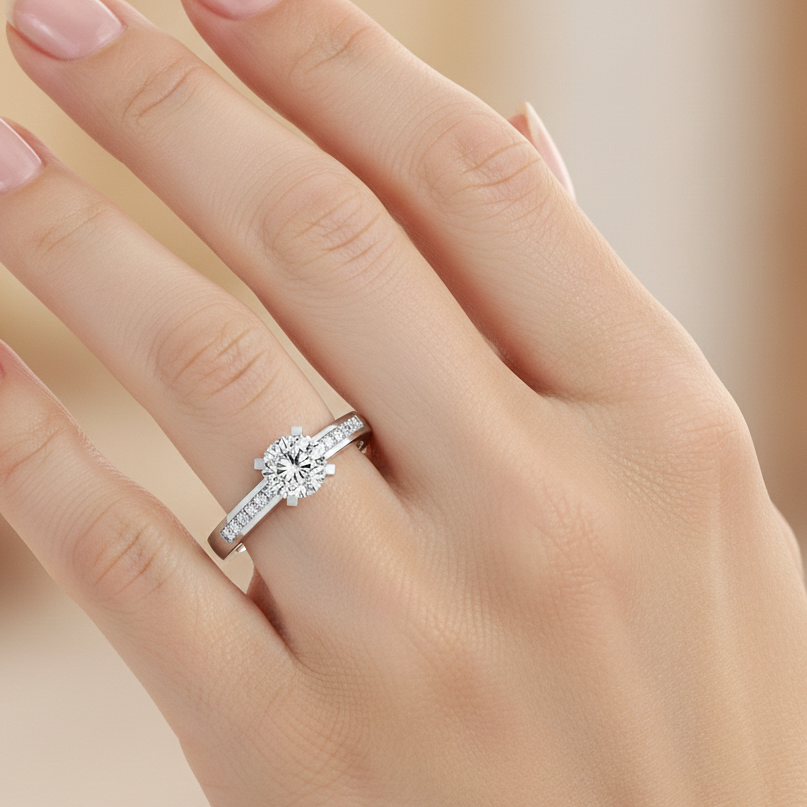 side stone engagement ring