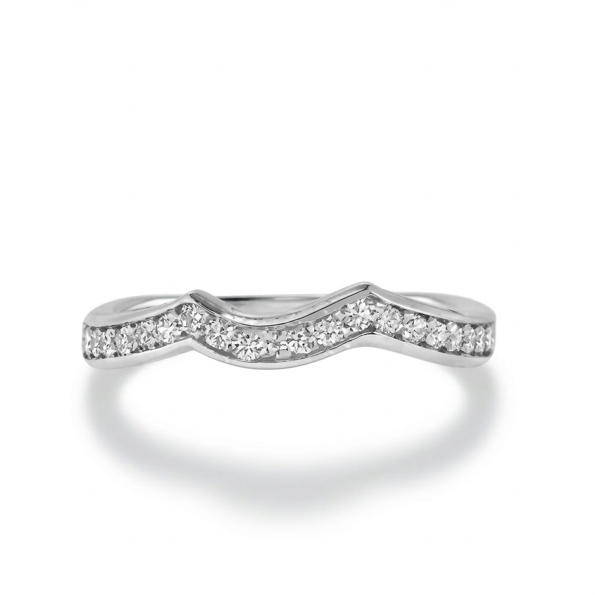 Bague torsadée infinie en diamant et alliance assortie - Ensemble de mariage en or 18 carats