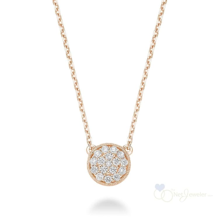 Circle Diamond Milgrain Necklace-RNB Jewellery