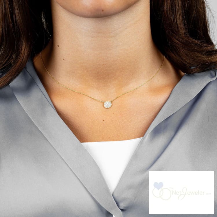 Circle Diamond Milgrain Necklace-RNB Jewellery