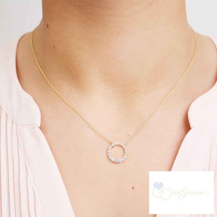 Circle Diamond Necklace-RNB Jewellery