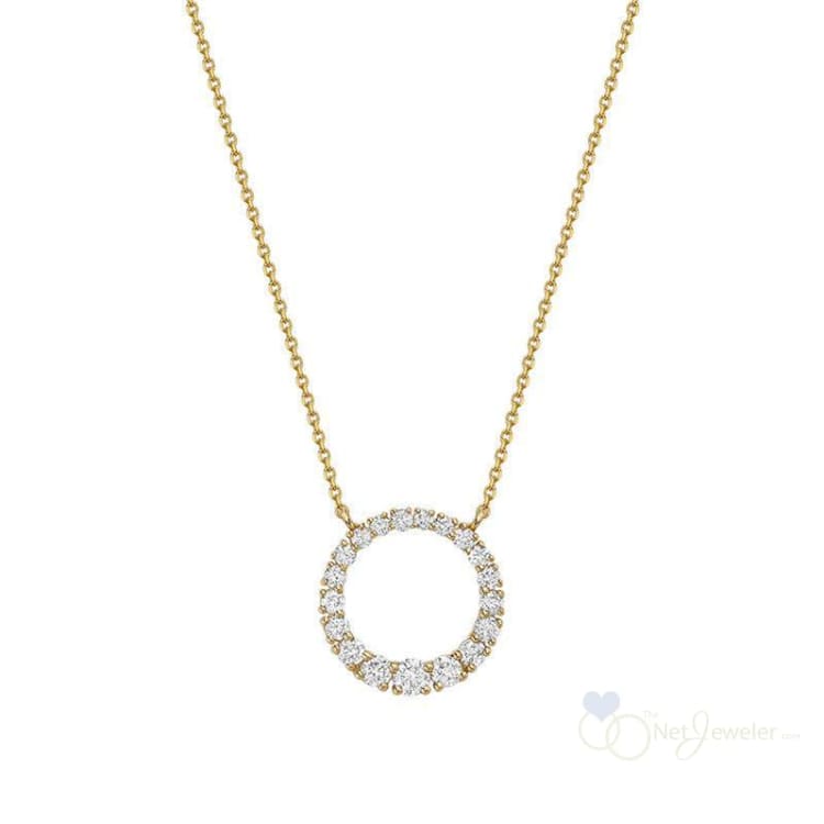 Circle Diamond Necklace-RNB Jewellery
