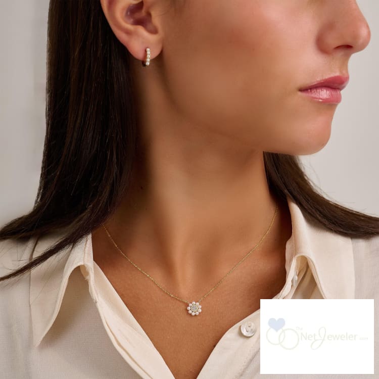 Pearl & Diamond Necklace - Collier Diamant & Perle-RNB Jewellery