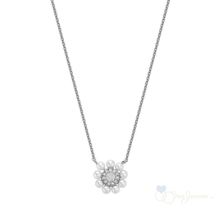 Pearl & Diamond Necklace - Collier Diamant & Perle-RNB Jewellery