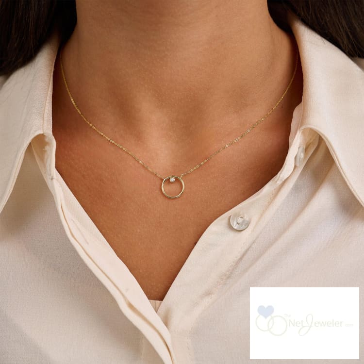Diamond Circle Necklace-RNB Jewellery