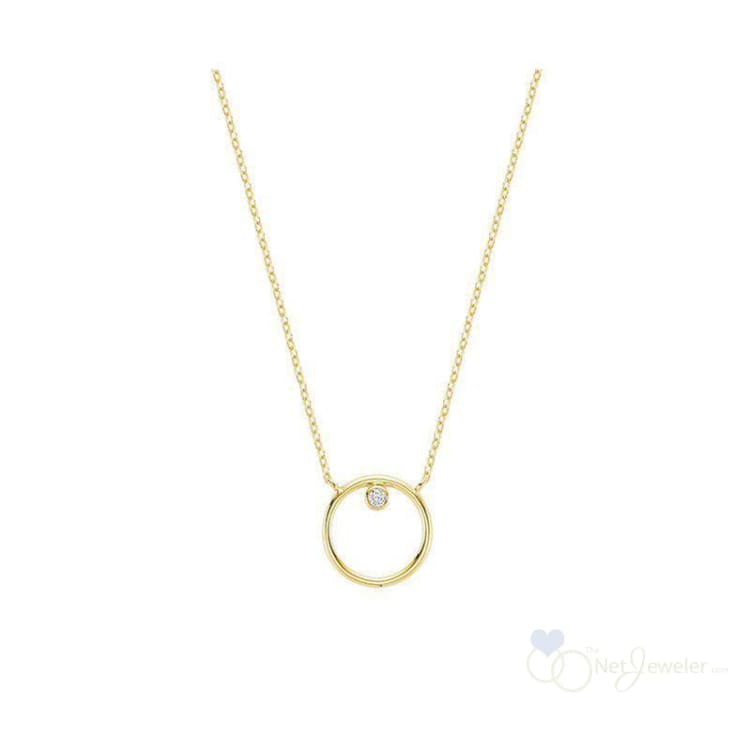 Diamond Circle Necklace-RNB Jewellery