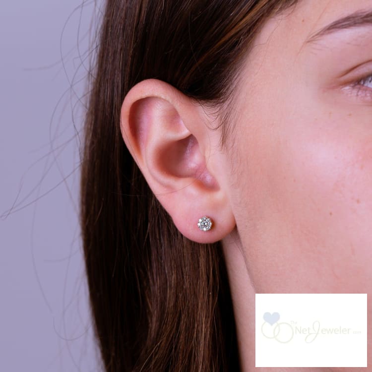 Cluster Diamond Stud Earrings-RNB Jewellery
