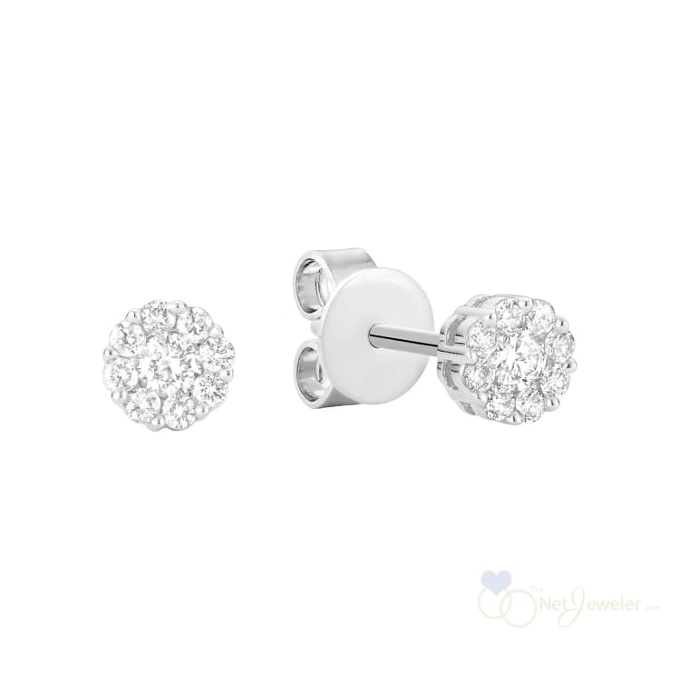 Cluster Diamond Stud Earrings-RNB Jewellery