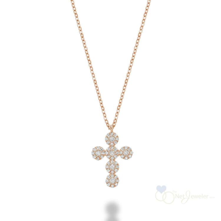 Cross Halo Diamond Pendant-RNB Jewellery