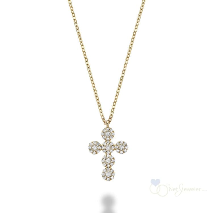 Cross Halo Diamond Pendant-RNB Jewellery