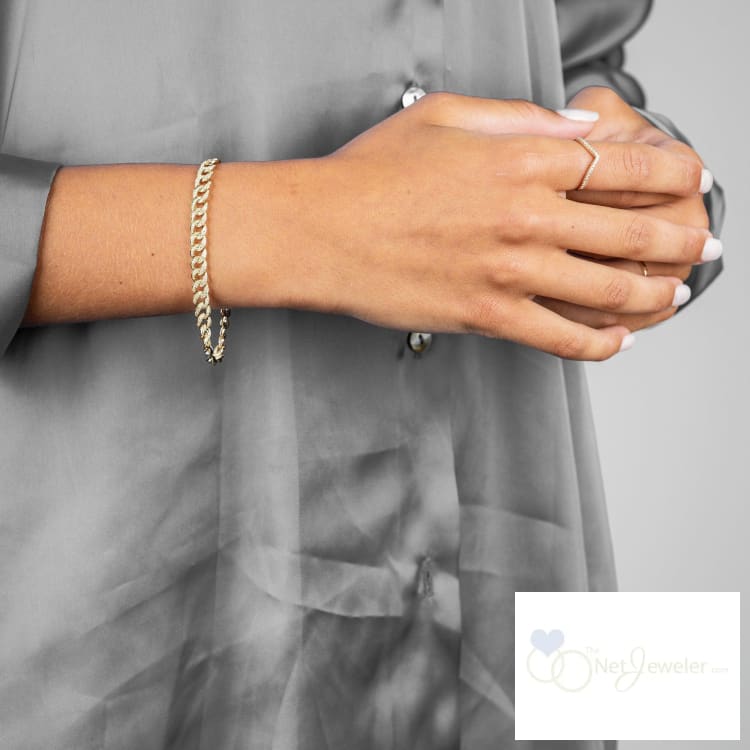 Cuban Link Diamond Bracelet-RNB Jewellery