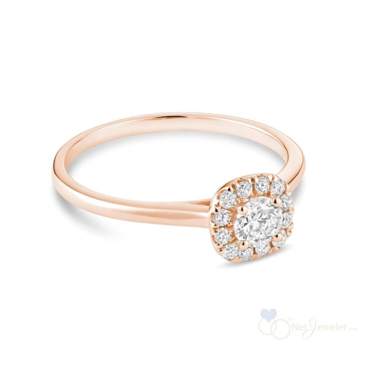 Cushion Diamond Halo Ring-RNB Jewellery