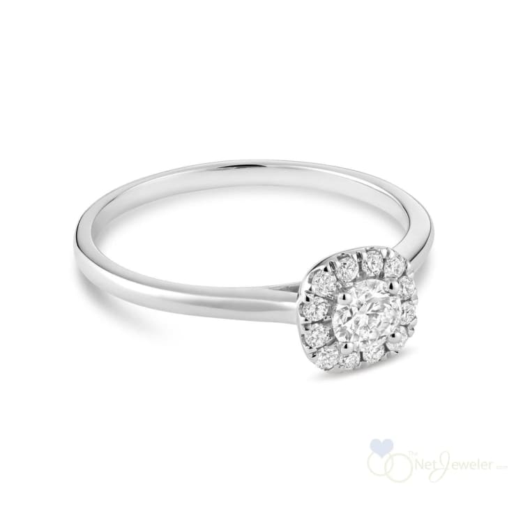 Cushion Diamond Halo Ring-RNB Jewellery